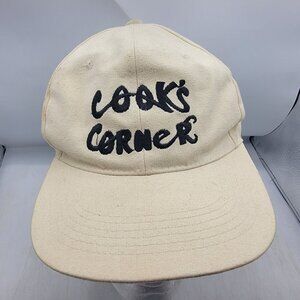 Cooks Corner White Hat Cap Biker Motorcycles Adjustable Casual Outdoors Riding